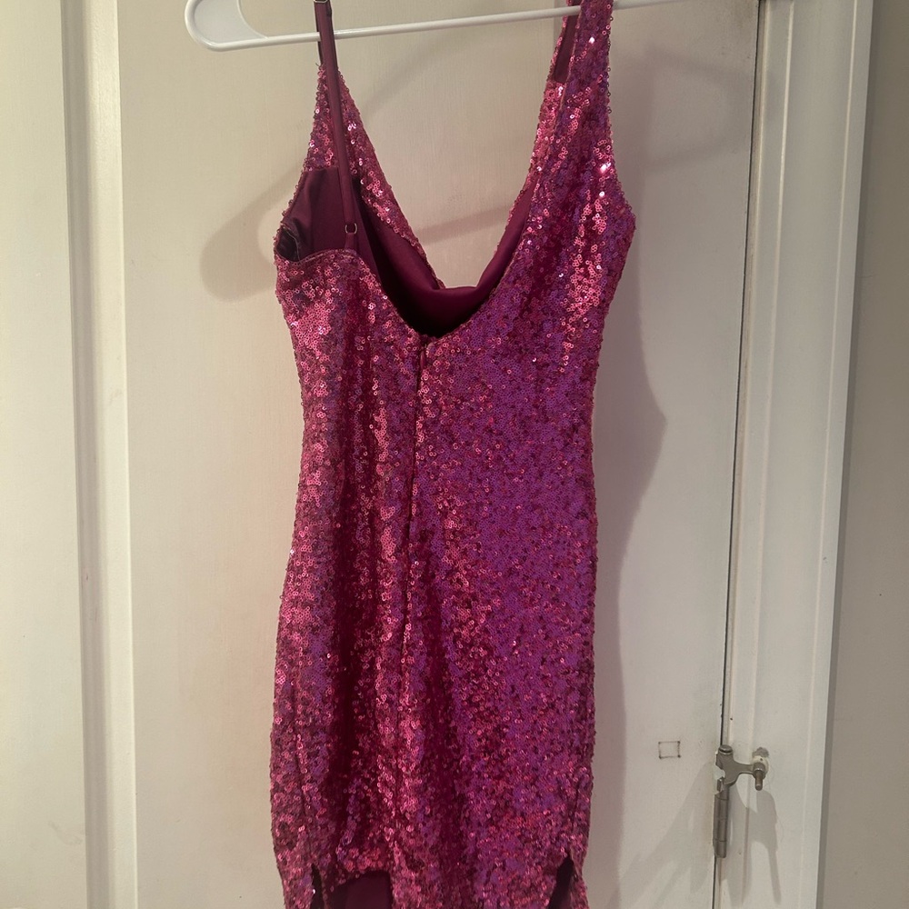 Hello Molly Pink Sequin Bodycon Mini Dress - Picture 4 of 5